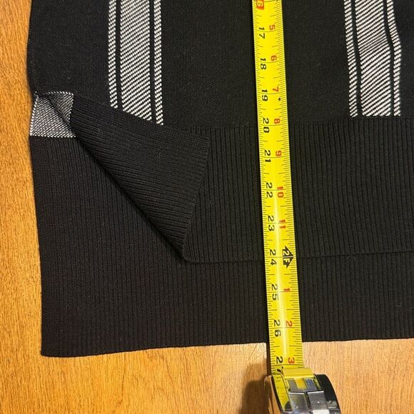 Banana Republic Plaid Statement Sweater Black Medium - Picture 11 of 13